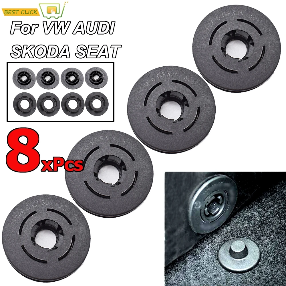 Car Carpet Floor Mat Clips Fastener Clamps For VW Passat Polo Golf Jetta Audi A1 A3 A4 A6 Skoda Octavia A5 A7 Seat Altea Loen