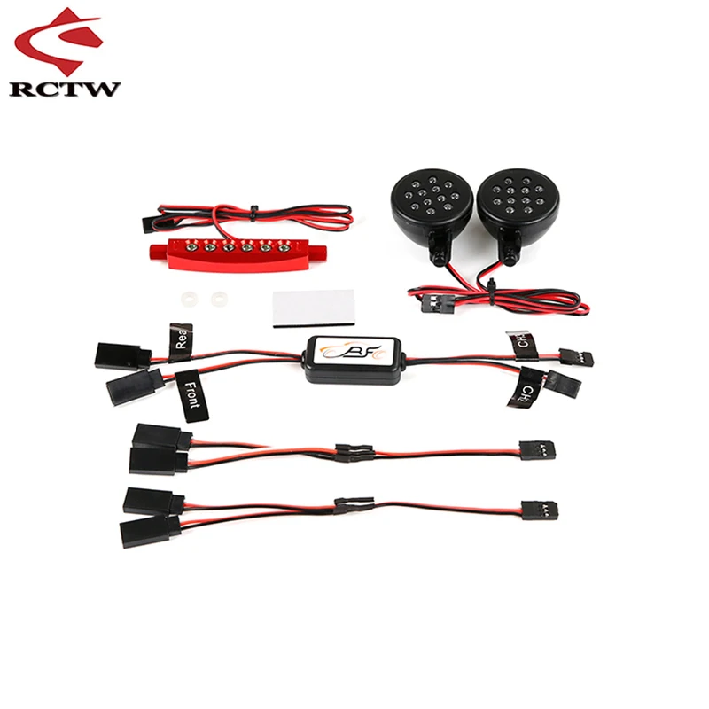 

1/5 Rc Car Parts Front Lamp and Metal Rear Light and Car Light Controller for 1/5 Hpi Rofun Baha Rovan Km Baja 5b Truck