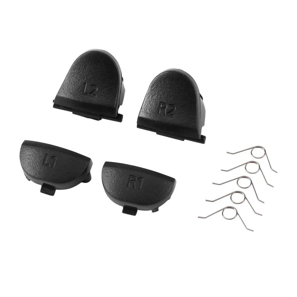 Handle Repair Parts Conductive Rubber Pad + Button + Spring + Screwdriver + Joystick Cap 20pc/ Sets For PS4