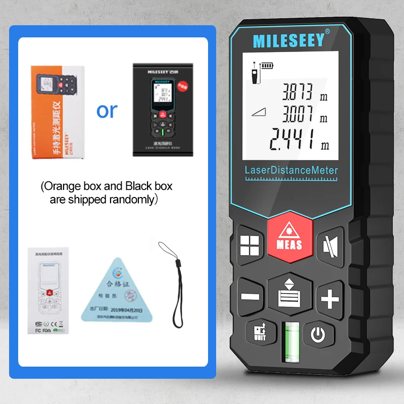 Mileseey Mini Rangefinder Digital laser distance Meter laser Tape measure Diastimeter  tool 100M/80M/60M-40M Laser Rangefinder