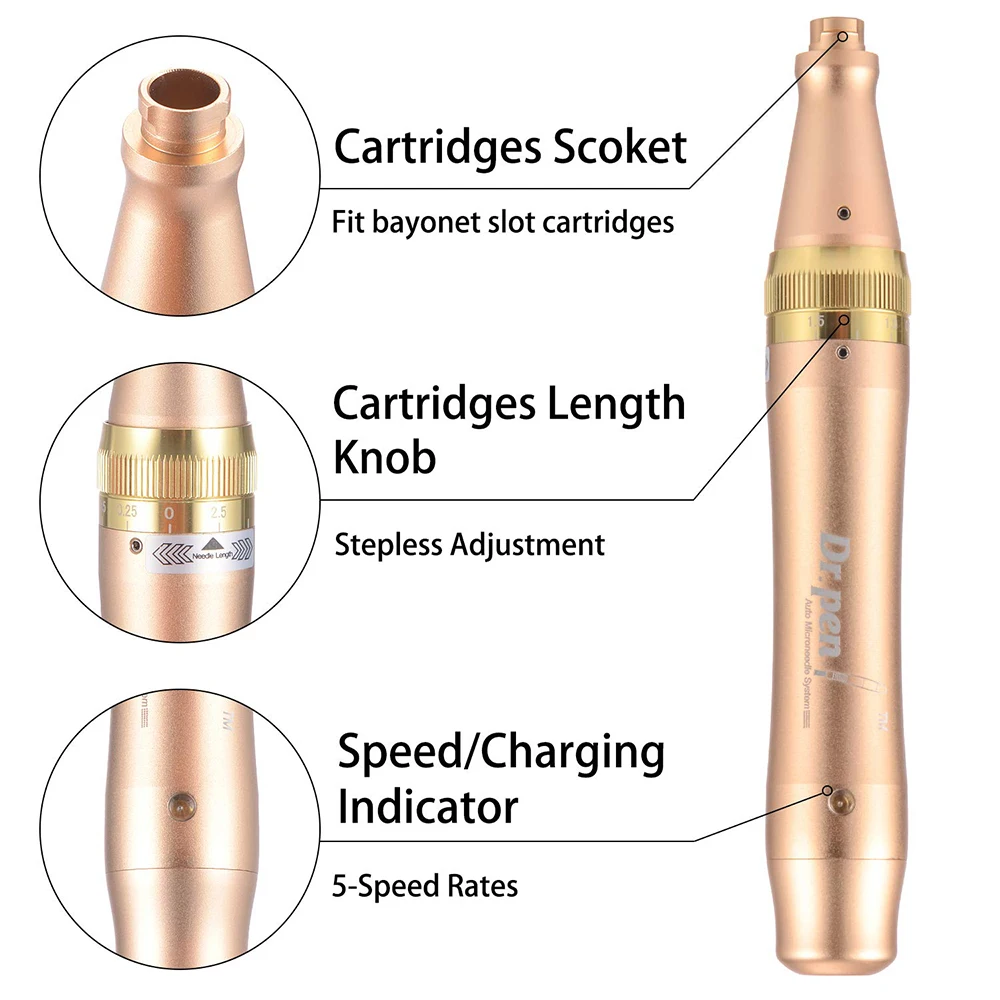 Electric Derma Pen Dr. Pen Ultima M5-C Microneedle Pen With 6PCS Needle Cartridges Derma Dr. Pen Skin Care Scar Wrinkle Removal