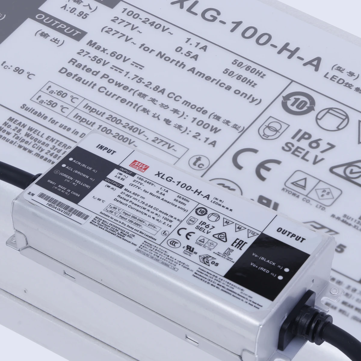 (mean well)XLG-25/50/75/100/150/200/240-12/24/L/H-A/AB Constant  voltage LED driver for street/Skyscraper/bay/street lighting