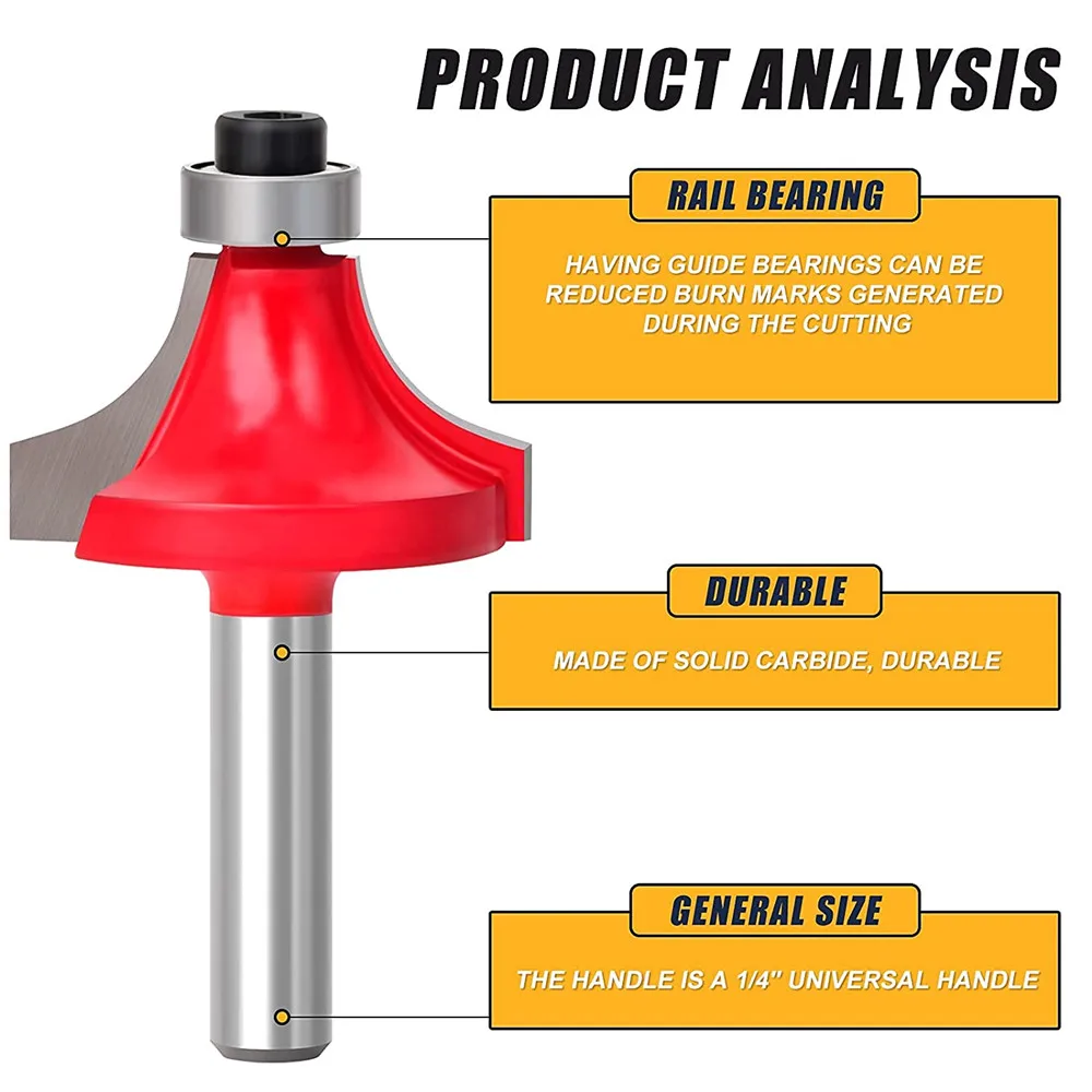 15 Pcs/Set Router Bit Set 1/4\'\' / 8mm Shank Carbide Woodworking Milling Cutters For Wood Cutter Trimming Engraving Cutting Tools