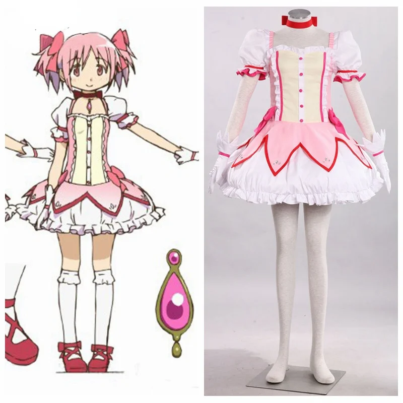 

Anime Puella Magi Madoka Magica Kaname Cosplay Costume Outfits Halloween Customize for Adults and kids