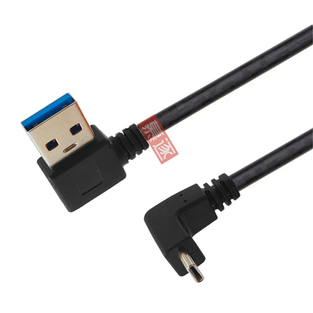 Rechten Winkel USB Typ C-Ladegerät-Kabel Schnellladung 90-Grad-Typ-C-Datenkabel für LG V40 V35 ThinQ V30 Q7 G7 G6 G5 1M
