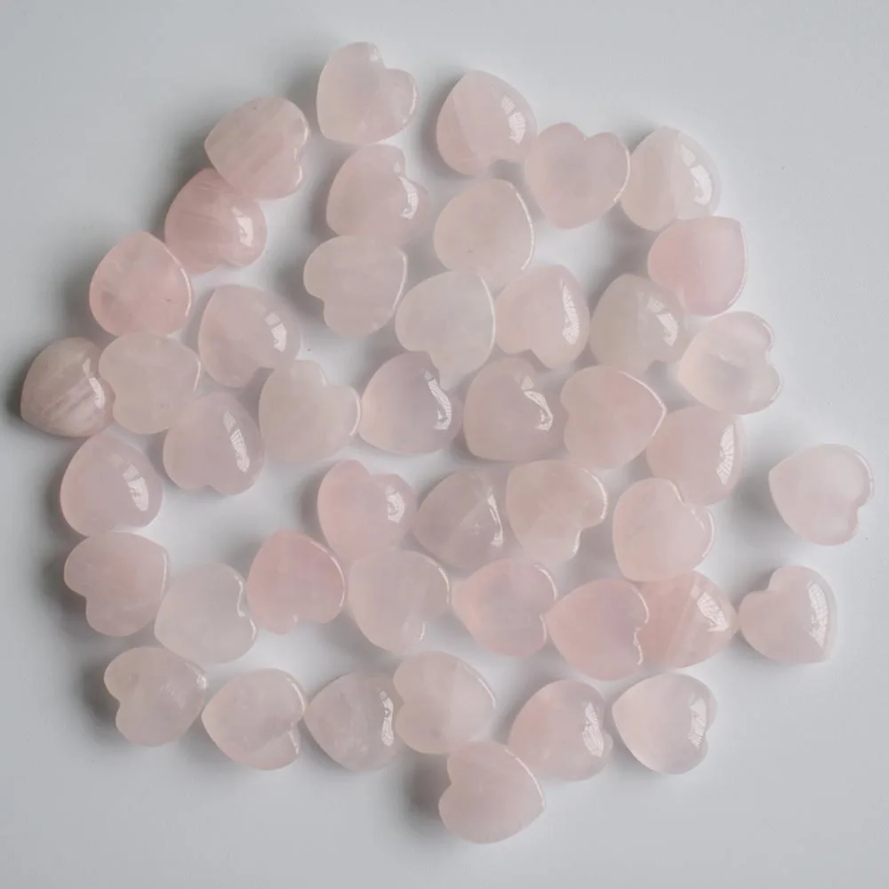 2020 new top quality Assorted natural stone heart shape cab cabochons beads for jewelry making 10mm wholesale 50pcs/lot free