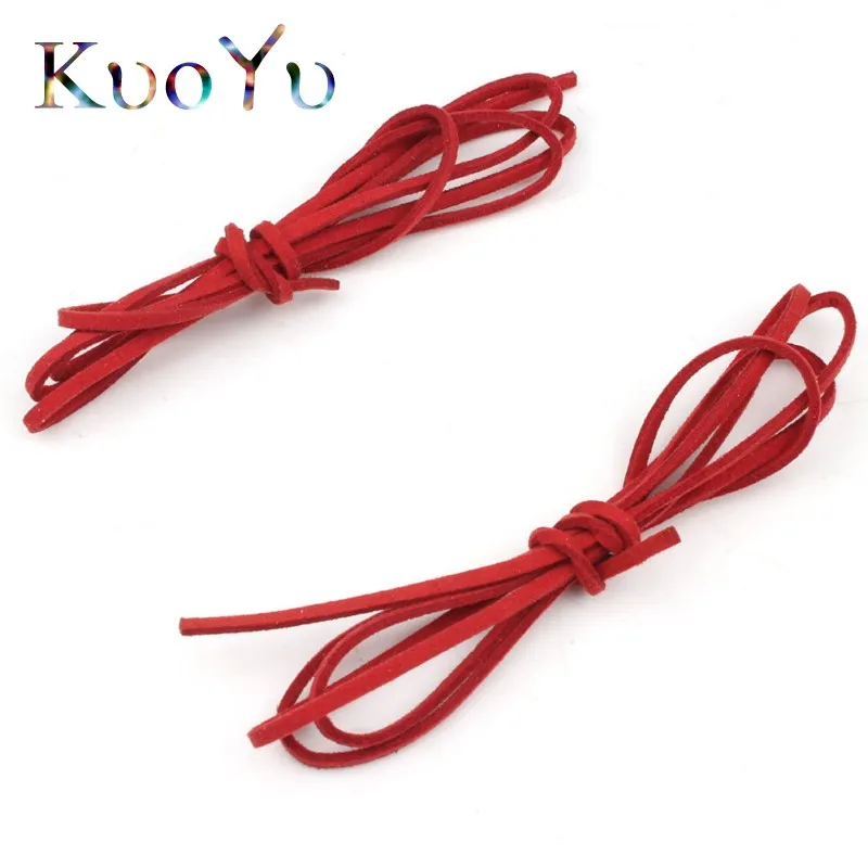 5m/lot Faux Suede Cord Korean Velvet Rope Thread String Cords Fit Craft Necklace Bracelet For Jewelry Making Findings 10Colors