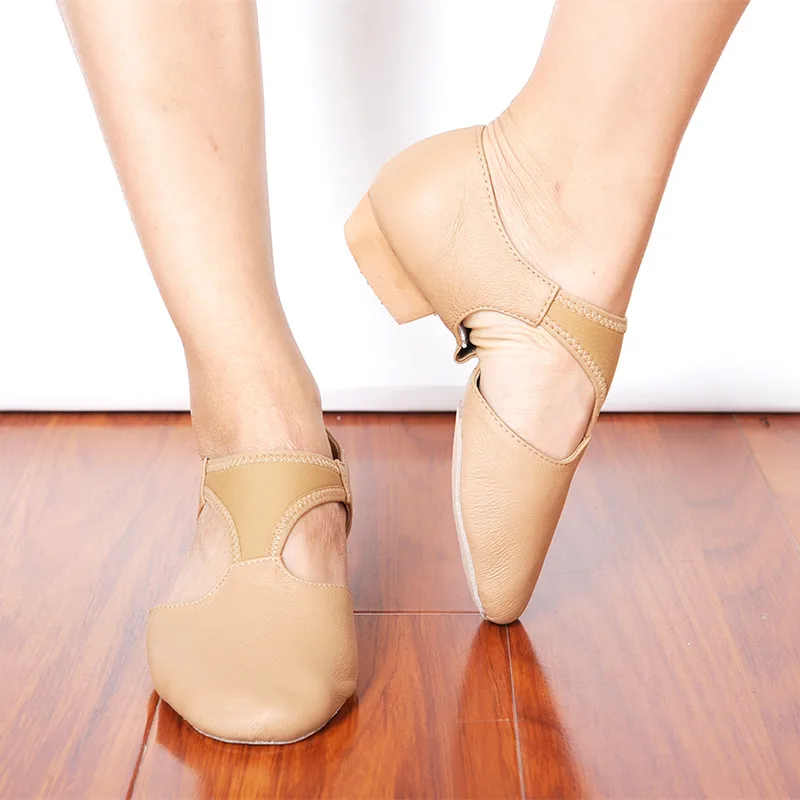 Sandales gréciennes en arc en cuir véritable pour femmes, chaussures de danse jazz, ballet Jazzy, sandales de rencontre pour enseignants, salle de sport d'exercice