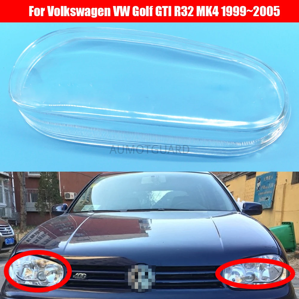 

Headlamp Cover For Volkswagen VW Golf GTI R32 MK4 1999~2005 Car Headlight Headlamp Clear Lens Auto Shell Cover