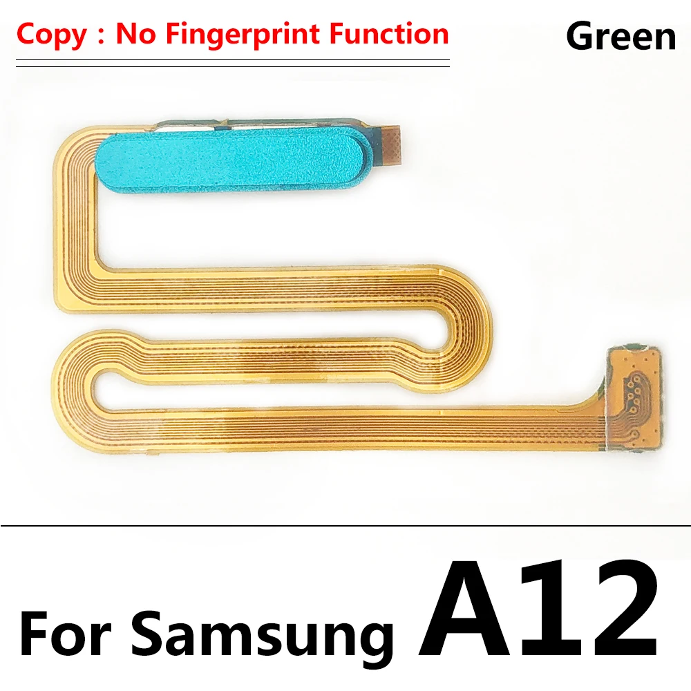 10Pcs，Tested For Samsung A12 A125F Fingerprint Sensor Home Return Key Menu Button With Power On Off Volume Side Button Key Flex