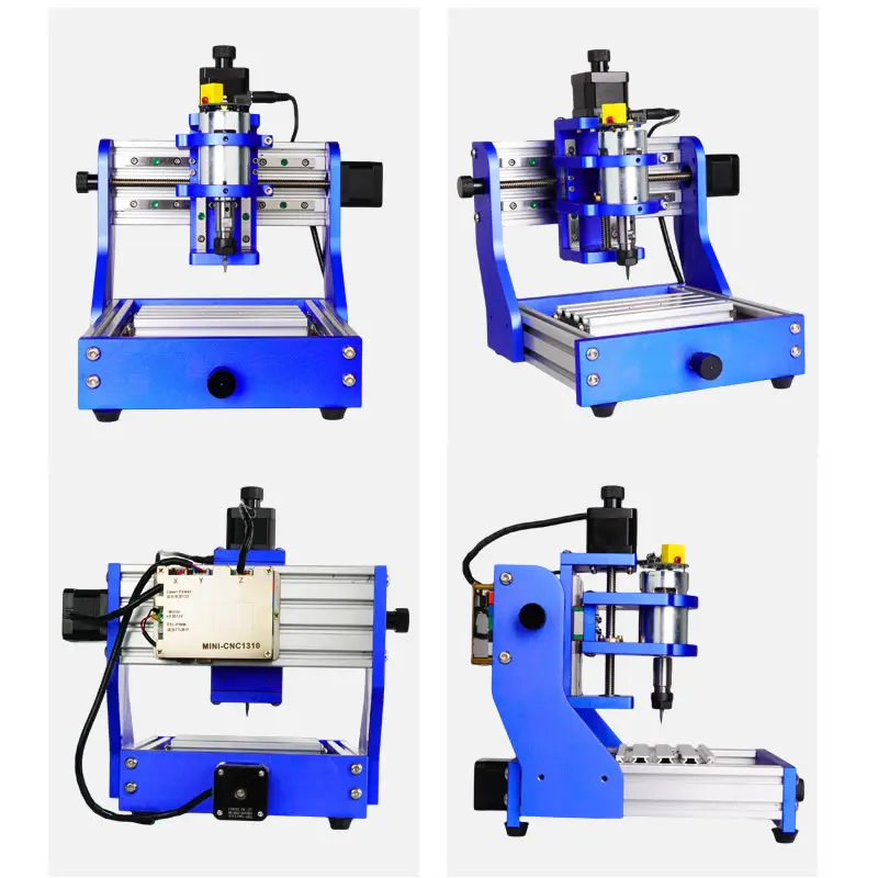 Fai da te Mini Router di CNC Incisore 1310 Telaio completamente in metallo Desktop PCB Fresatrice Intaglio del legno Opzionale 500 mW Laser