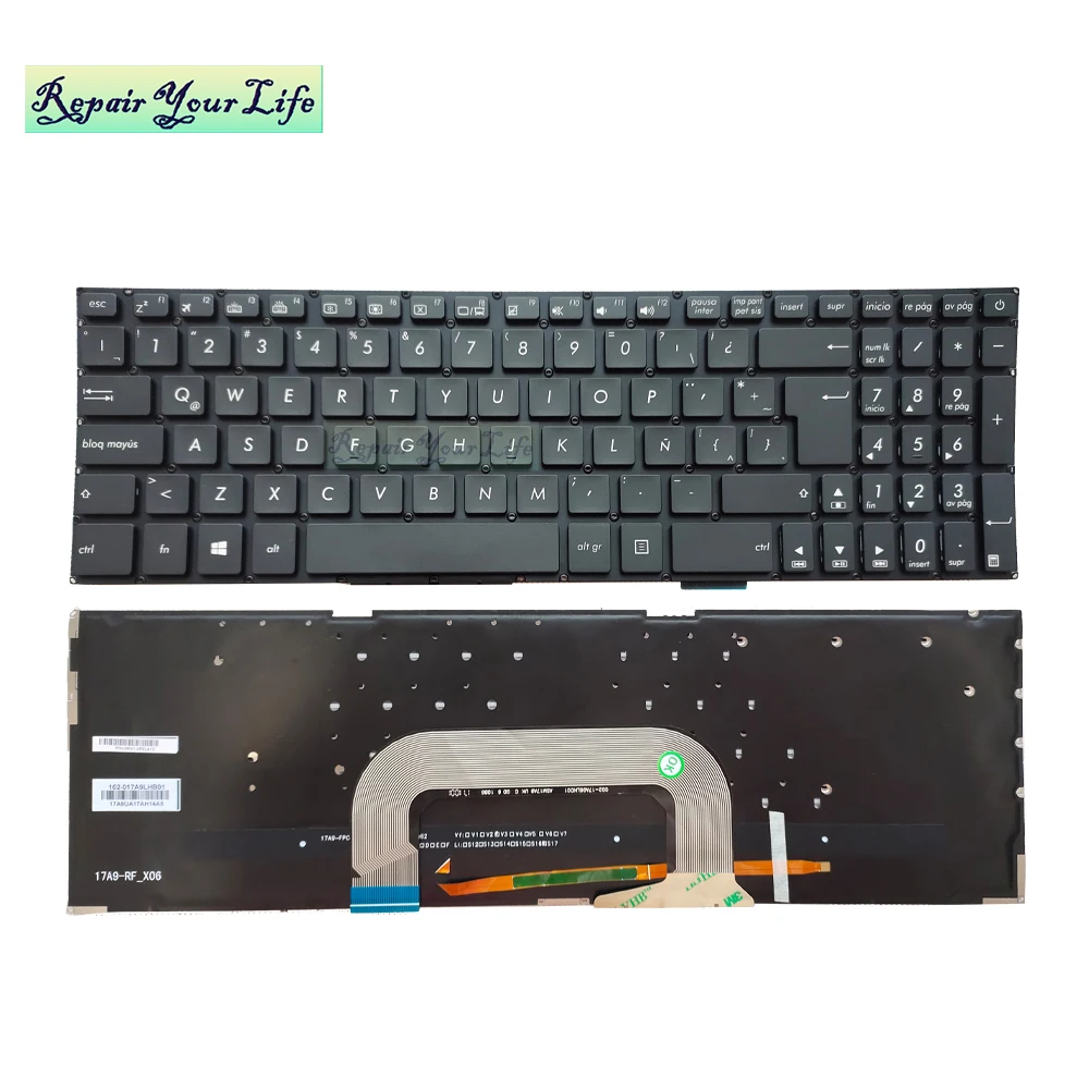 laptop keyboard for Asus VivoBook Pro 17 x705 x705ma x705mb x705ua x705uf x705u LA Latin SP black ASM17A96LAJ528 backlit KB