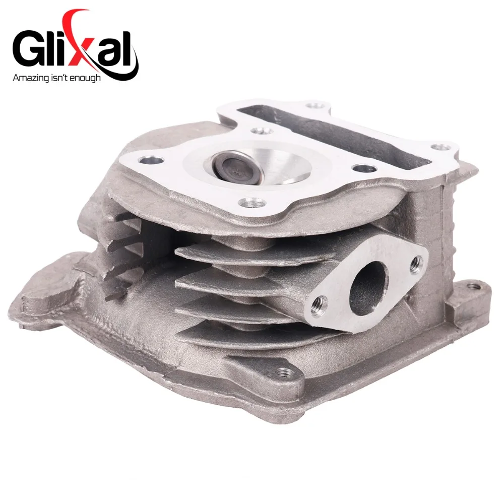 Glixal GY6 72cc 80cc 47mm Cylinder Head Assy for 139QMB 139QMA Roketa Qingqi ZNEN Scooter Moped ATV (69mm valve)