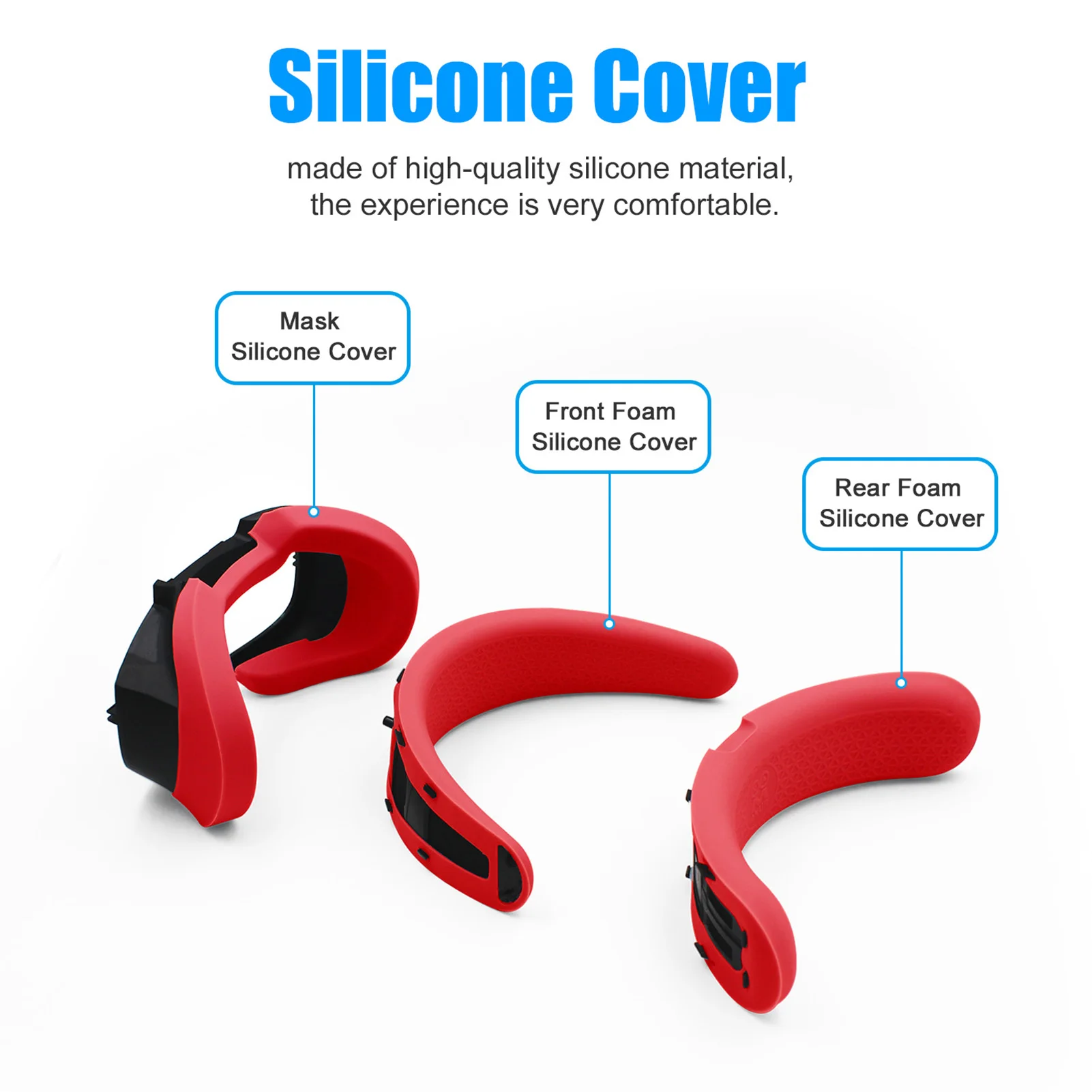 3 In1 VR Face Pad &Front Rear Foam Silicone Covers For Oculus Rift S VR Glasses Eye Mask Face Mask Skin Rift S Accessories HOT!