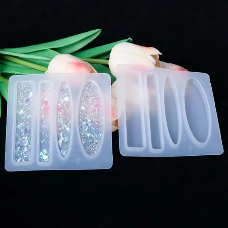 Tóc Khuôn Silicon Kẹp Tóc Handmade Epoxy Khuôn Tóc Barrette Nhựa Khuôn Tự Làm Trang Sức Dụng Cụ Làm Nhựa Dính Khuôn