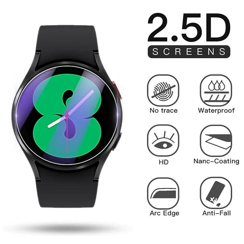 5Pcs 9H Tempered Glass For Samsung Galaxy Watch4 Classic Watch3 40mm 41mm 42mm 44mm 45mm 46mm 40 44 42 mm Screen Protector Film