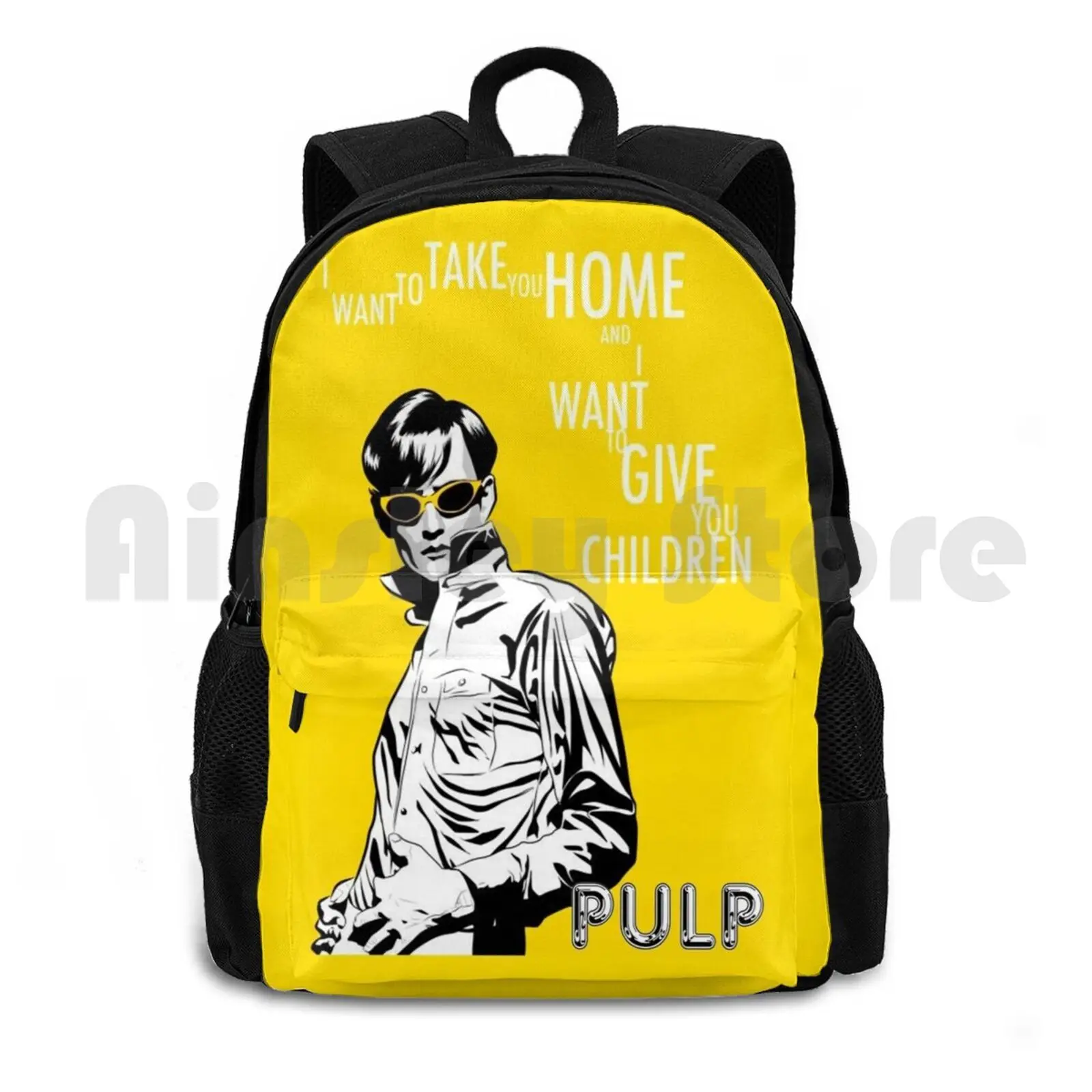 Pulp Babies-I Want To Take You Home I Want To Give You Children. Fan Artwork & Logo-Prints & Clothing Outdoor Hiking Backpack