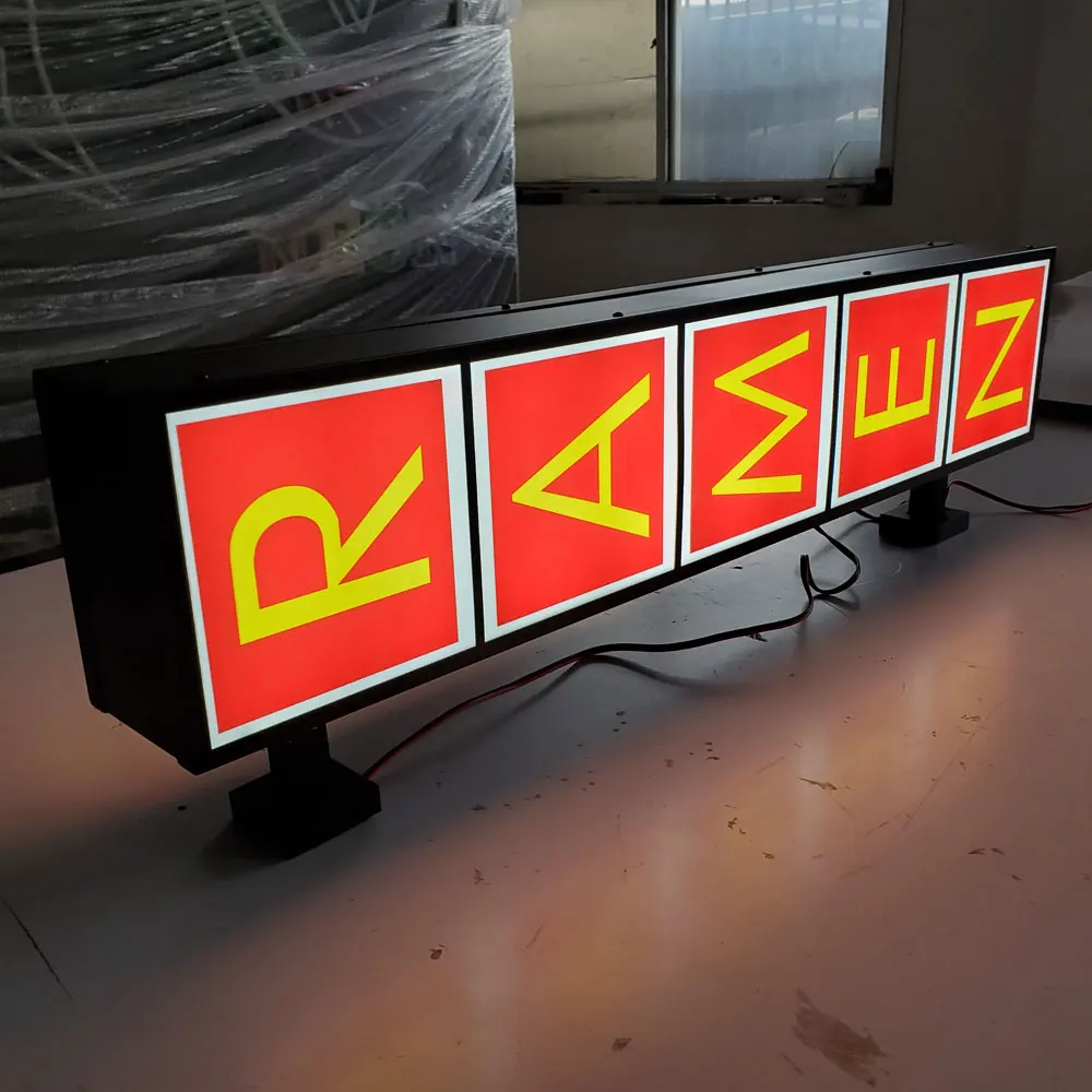 Restaurant Acryl Metalen Led Licht Box Double Side Verlichte Waterdichte