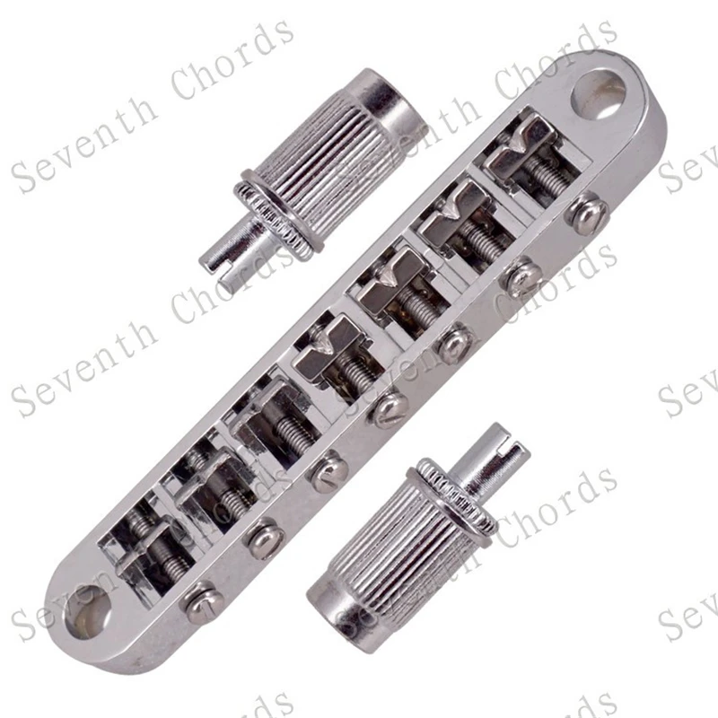 EIN Set 7 Saiten Brücke Und Saitenhalter Für E-gitarre Chrom Und Schwarz Für Wählen Musical Instrument Zubehör Teile – Detail 9