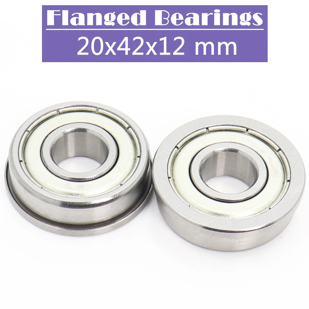 F6004ZZ Flange Bearing 20*42*12 mm ( 10 PCS ) Double Shielded Deep Groove Flanged F6004 Z ZZ Ball Bearings F6004-2Z F6004Z