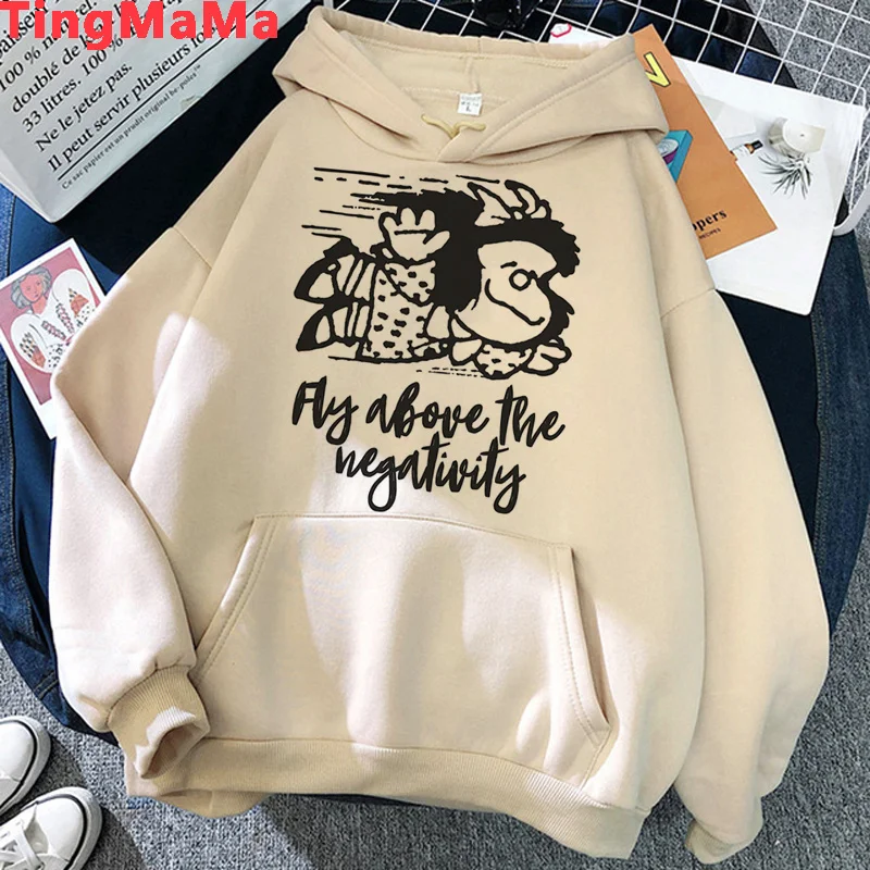 

Mafalda hoodies male 2021 Oversized male pullover graphic