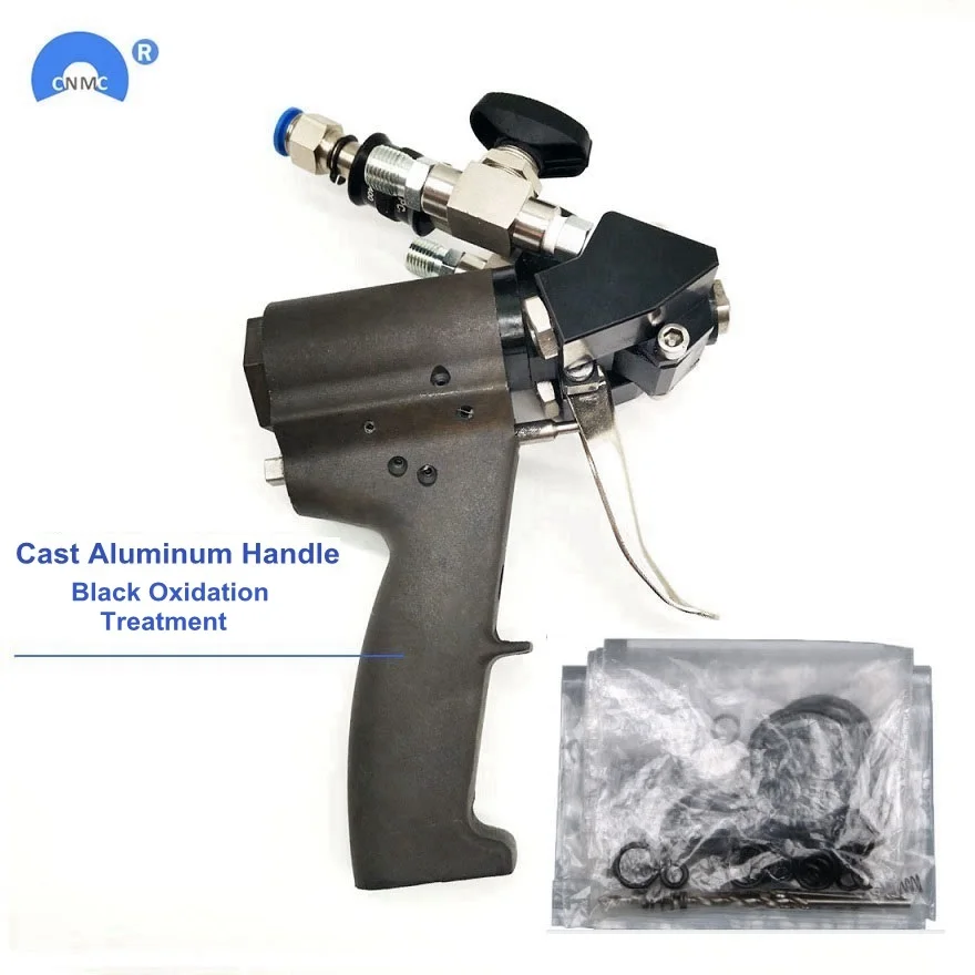 Cast Aluminum Handle P2 PU Foam Spray Gun Polyurethane Air Purge Sprayer Tools Self Cleaning With Accessory Kit