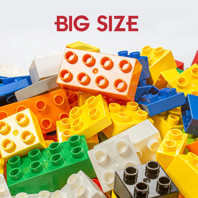 50-200Pcs Big Size Building Blocks DIY Bricks Base Plates Compatible Construction Toys For Children Baby Giocattoli Gift