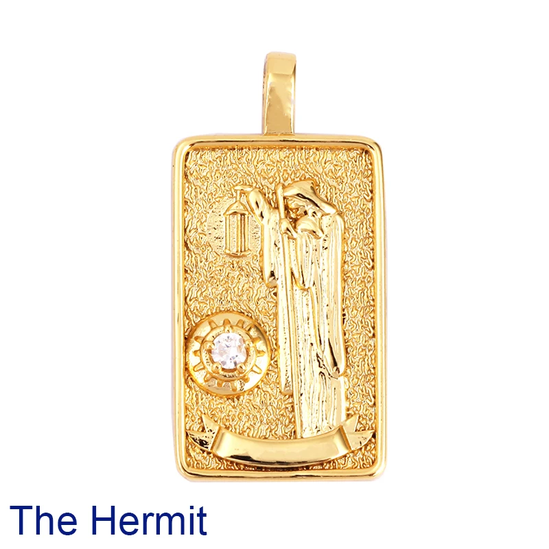 Tarot Karten Charm Anhänger, 2021 Neue 18K Reales Gold Überzogene DIY Schmuck Zubehör für Armbänder Halsketten Machen M06 – Detail 24