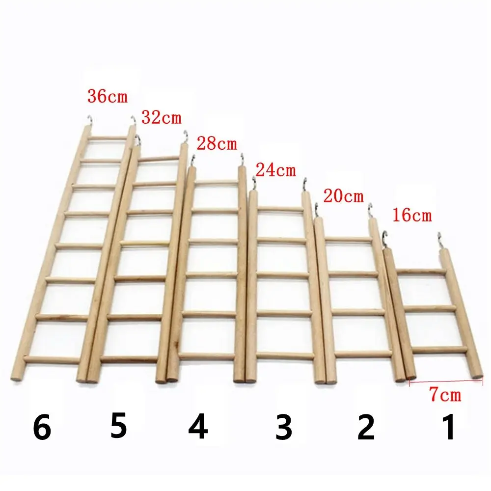 DIY HandCraft Wood Hanging Decor Climbing Ladder Parrot Toys Bird Supplies Hamsters Toy image 6