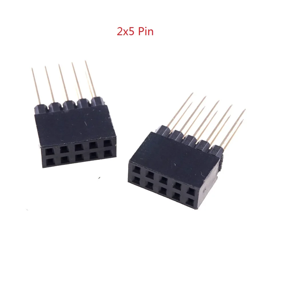 5 Pcs PC104 Header Female Pin 10 16 20 30 32 40 64 80 Socket 2.54 Pitch Length 12 MM Strip Dual Row Straight Stack