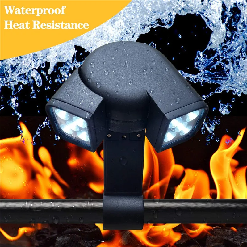 Double Head Grill Lights Heat Resistant Multifunctional Night Fishing LED Lamp For BBQ Super-Bright Flexible Portable Rotatable