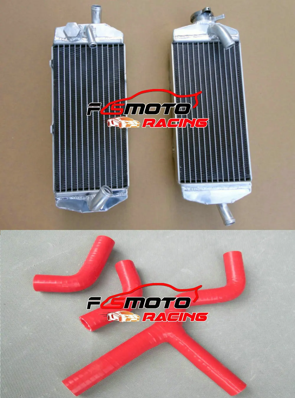 Aluminum Radiator + Silicone Hose For KTM 250/400/450/520/525/530/540 EXC/MXC/XC-W XC-G 2003-2007 2004 2005 2006 03 04 05 06 07