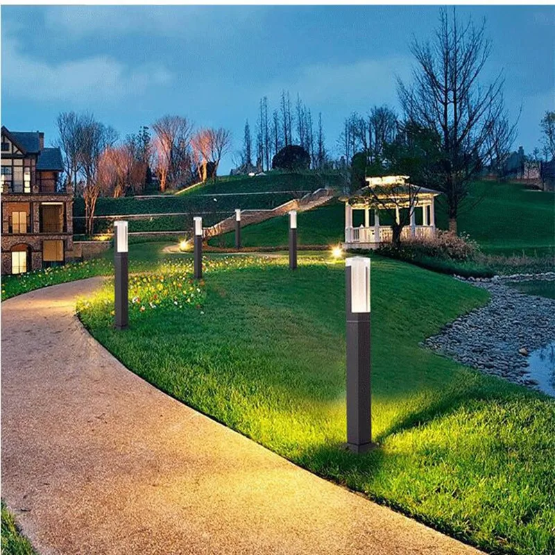 Imagem -06 - Impermeável Led Exterior Lawn Lamp Piso ao ar Livre Jardim Pátio Iluminação Rodoviária Cob Bollard ac 220v dc 12v Ip68 Pcs