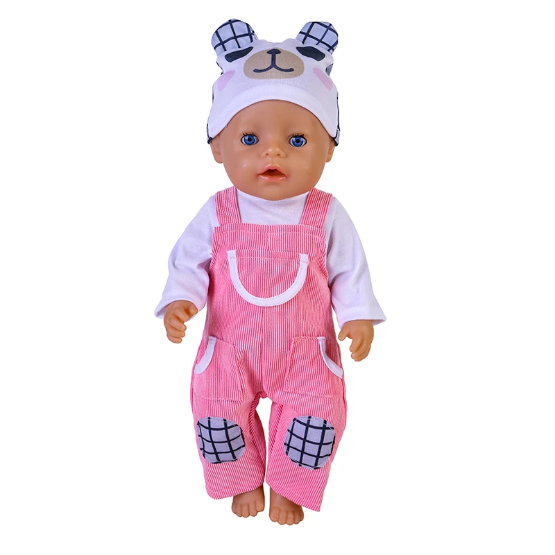 Clothes for Baby Born Dolls 18 Inch Doll Outfits Hat Suit New Born Accessories Reborn Toddler Dolls Dress Baby Birthday Gift Toy