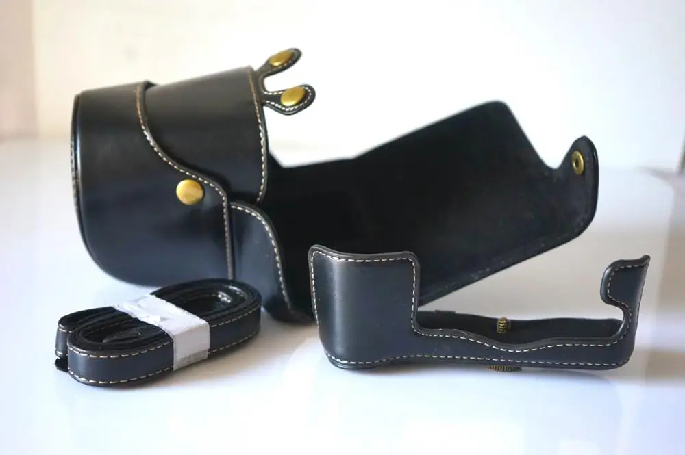 Nova bolsa de couro da câmera do plutônio para fujifilm xt2 X-T3 fuji xt3 X-T2 18-55mm lente câmera vídeo capa completa