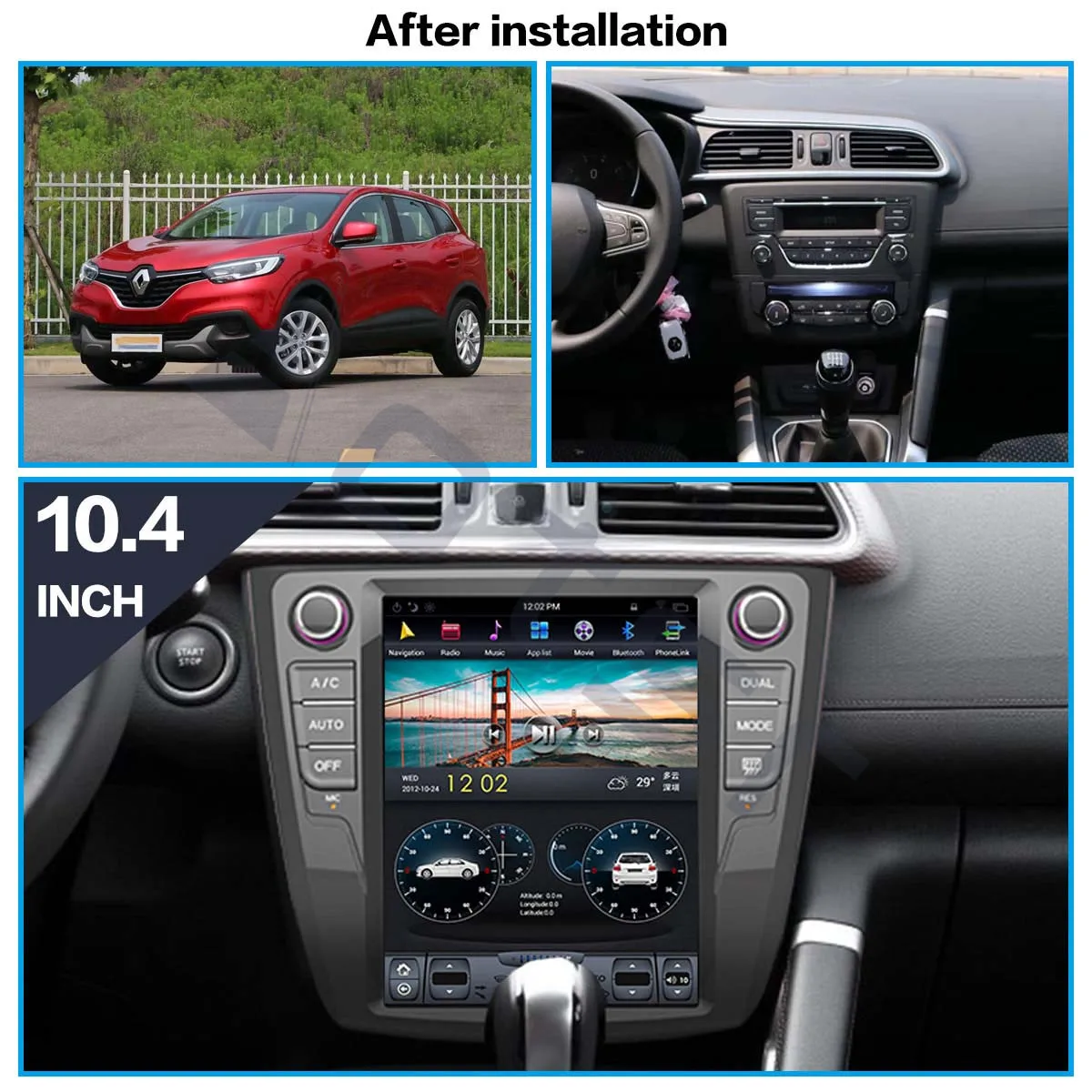 Car Multimedia System Android 8.1 no DVD Stereo Player GPS Tracker Car Radio For Renault Kadjar 2016 2017 Car Auto Radio Video