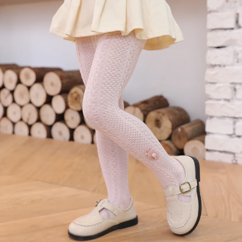 

Kids Girls Cotton Ribbed Pantyhose Toddler Children Summer Princess Knit Tights Newborn Infant Thin Mesh Pants Baby Accessories