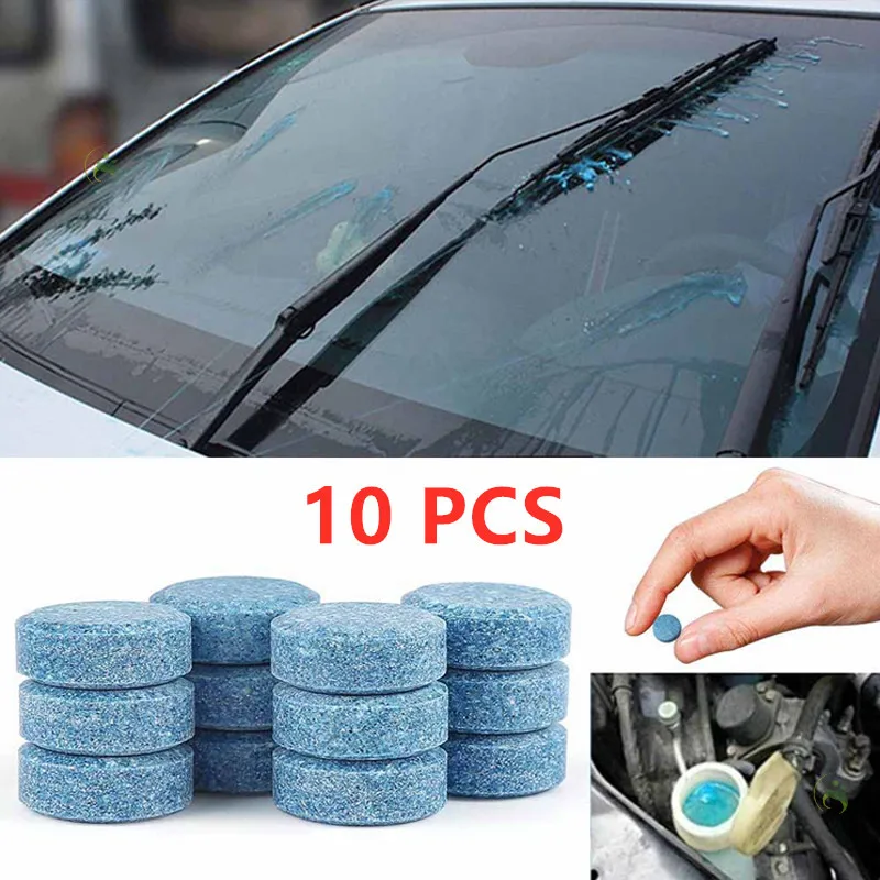 10x Car Wiper Sloid Tablet Window Glass Cleaner Sticker for Mazda Cx-5 Kia Rio 3 Ford Mk4 Fake Taxi Audi A6 C7 Bmw F30 Accessory