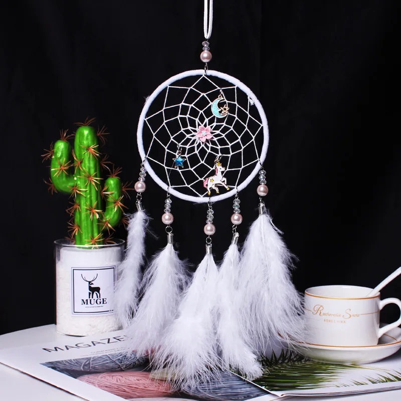 

Dream Catcher Handmade Car Pendant Living Room Bedroom Interior Decoration Wall Decoration Gifts For Friends Meaning Blessing