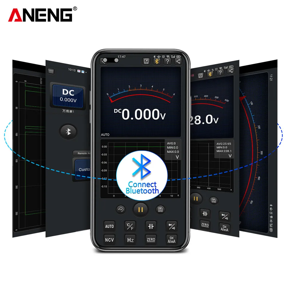 AN9002 multimetro digitale Bluetooth Auto-Range Professional 6000 conta MultimetroTrue RMS Tester di tensione corrente AC/DC