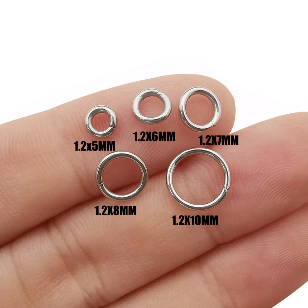 100pcs Stainless Steel Jump Rings Split Ring Connectors for Necklace Bracelets Accessories Jewelry Making