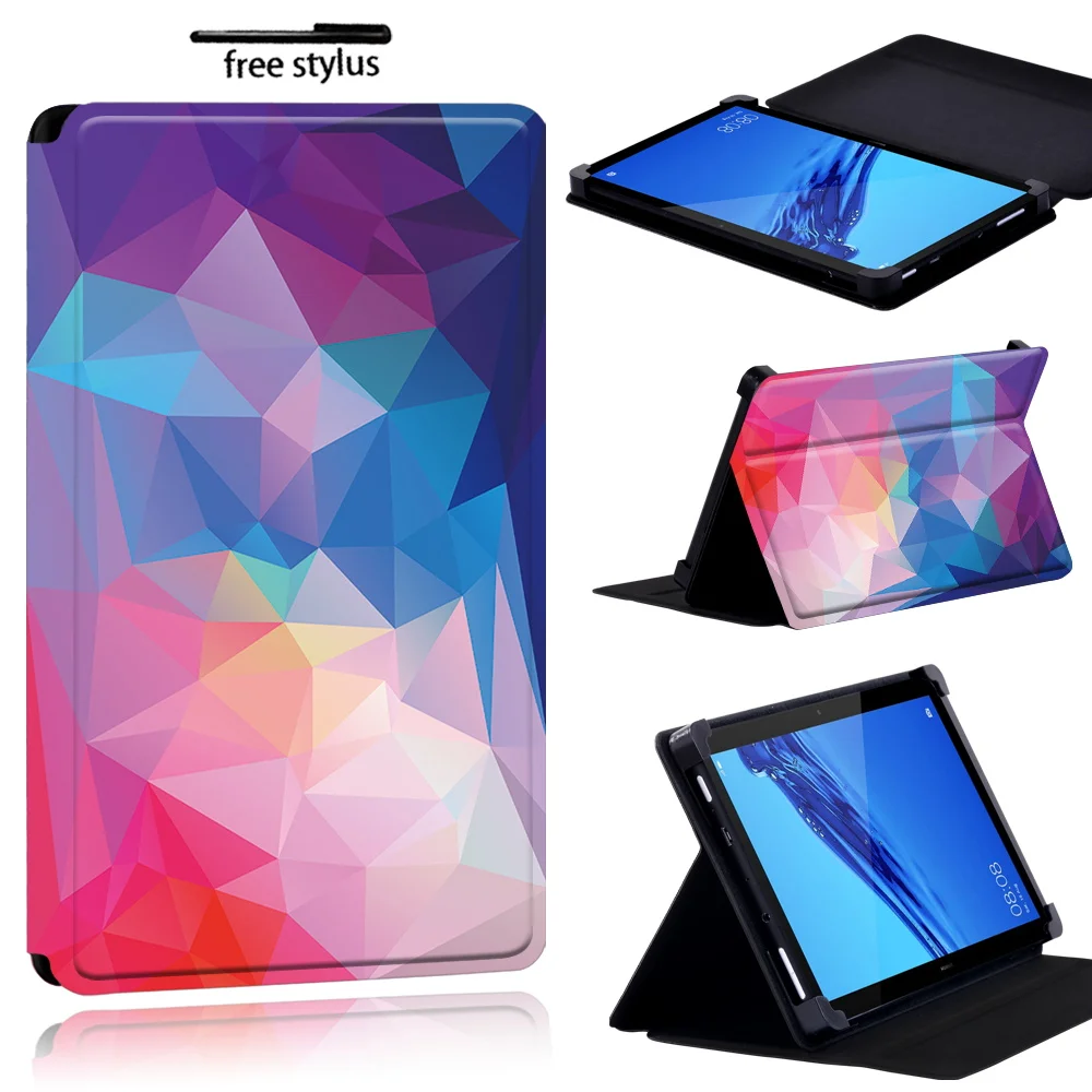 Flip Cover Case for Huawei MediaPad (T1/T3) 7.0/(T1/T5) 10/T3 10 9.6/MediaPad(T1/T3) 8.0/T2 10 PRO-Watercolor Series Tablet Case