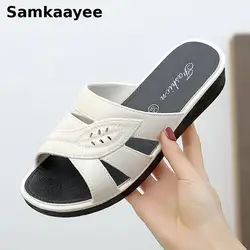36-40 Women Slippers Platform Wedges Sandals Summer Shoes Female Mules Clogs Beach Flip Flops Thick Bottom Non-Slip Chaussures