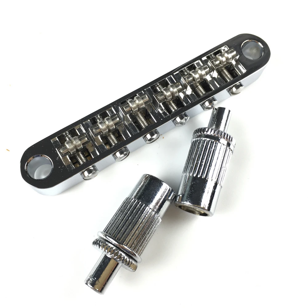 Kaynes Chrome Guitar Roller Saddle Bridge Tune-O-Matic Bridge For Epiphone Les Paul LP SG Electric Guitar Silver Black Gold