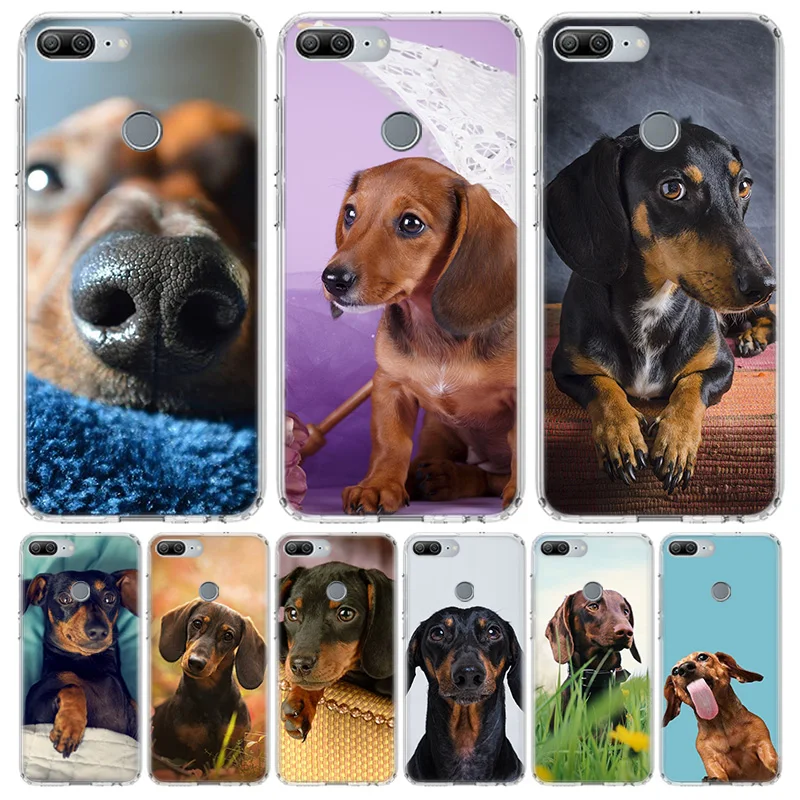 Dachshund Teckel Dackel Dog Soft Phone Case For Huawei Honor 10 Lite 9 20 8S 8X 9X Y5 Y6 Y7 Y9S P Smart Z 2019 7A 7X 8A Pro Capa