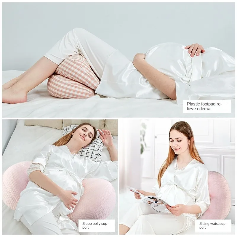 Almohada en forma de U para mujeres embarazadas, soporte para el vientre, para dormir de lado, accesorios de maternidad