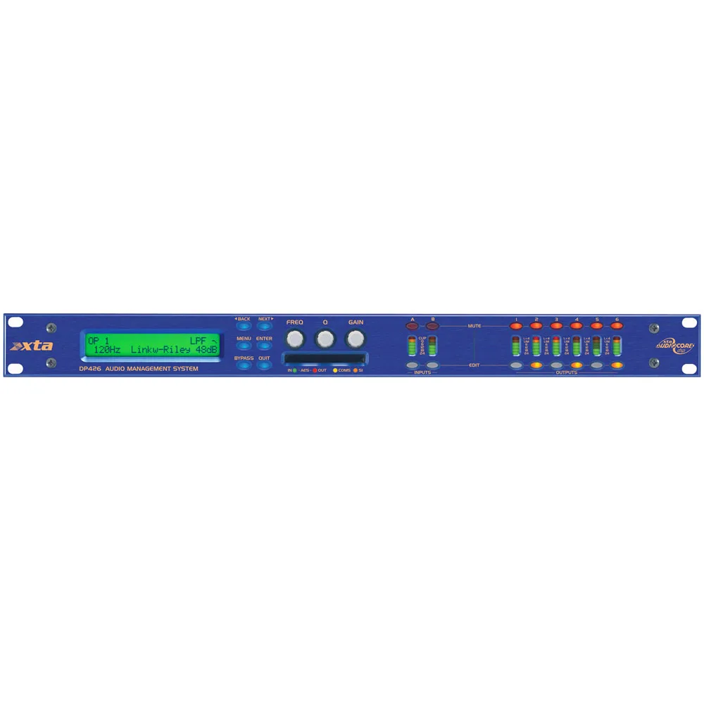 Xta-processador de áudio digital dp426, 2in e 6out, processador dsp, gerenciamento de sinal, alto-falante de matriz de linha