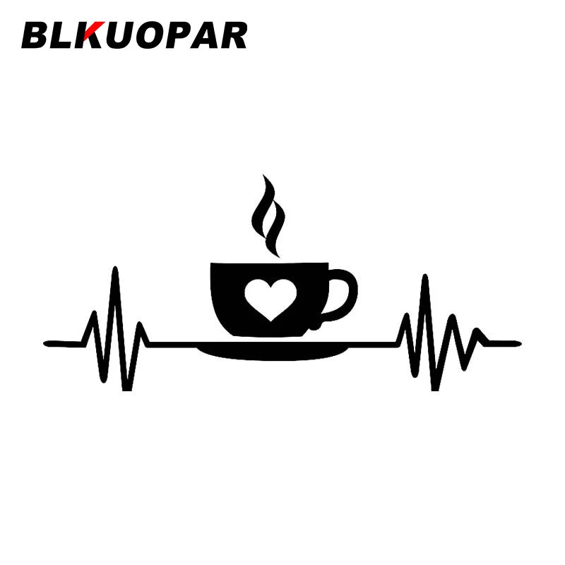 BLKUOPAR for Coffee Frequence  Car Sticker Scratch-Proof Graphics Decal Waterproof Windshield Motorcycle Refrigerator Decoration