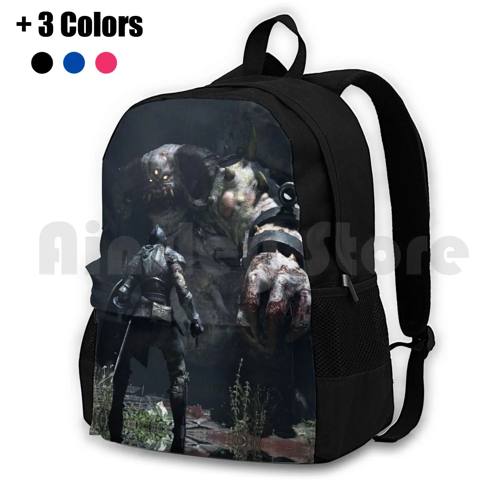 Demon's Souls Outdoor Hiking Backpack Riding Climbing Sports Bag Demons Souls Gaming From Software Bluepoint Games Rpg Ps5 Ps4