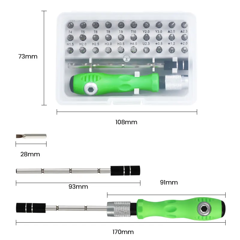 Mini-mini 32 in 1 precision set screwdriver multi-function screwdriver bit hand tool Mobile phone repair